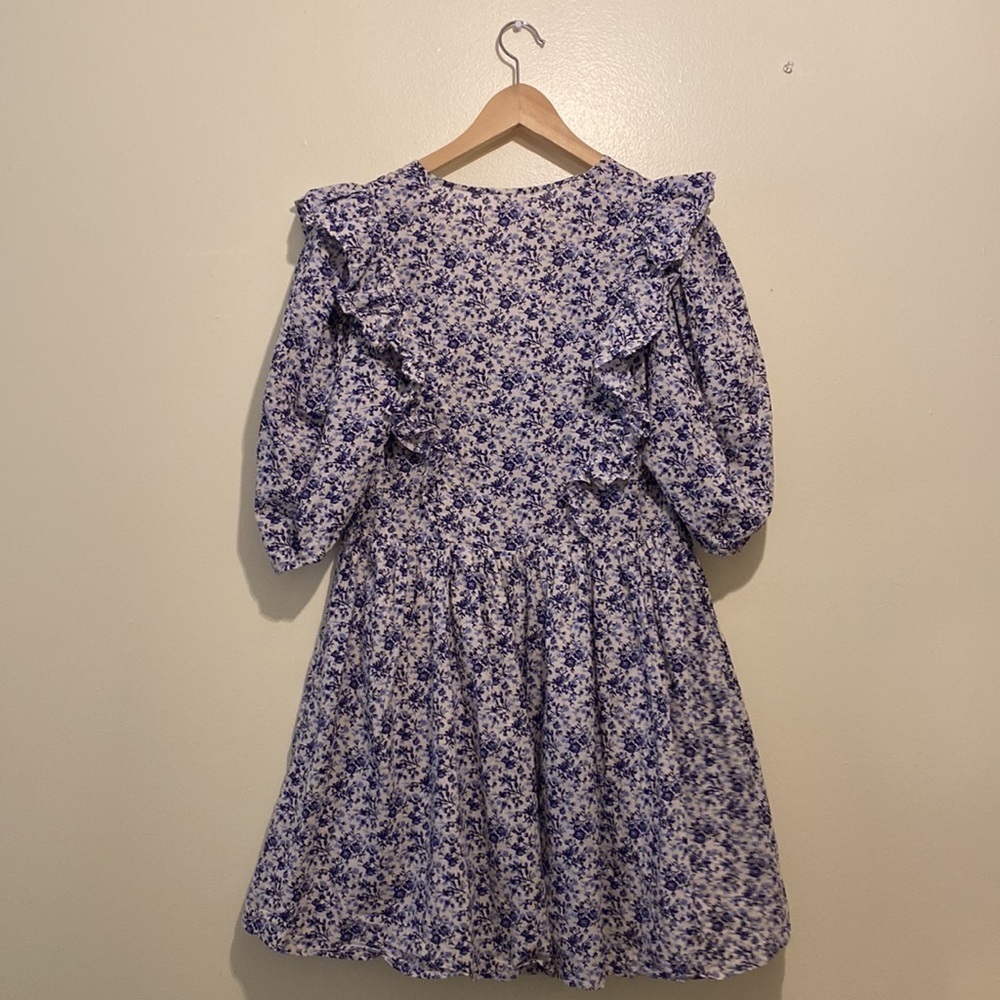 H&M puff sleeves floral ruffle mini dress. Size Xs. Very good condition - Picture 5 of 12